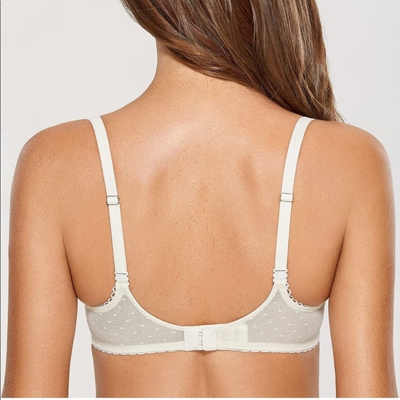 🆕 Sexy Lace Bra Underwire Balconette Unlined Demi Sheer Plus Size - Picture 2 of 3